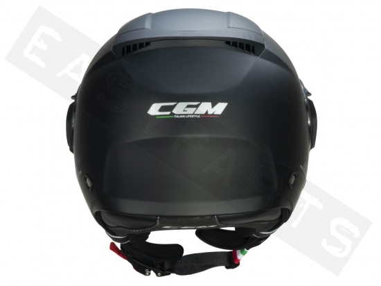 Helmet Demi Jet CGM 169A ILLI MONO black (double visor)